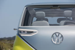 The Volkswagen ID Buzz's headlamps.