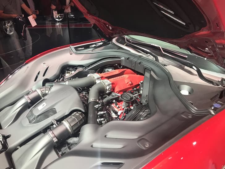 Ferrari has used its award-winning 3.9-litre twin-turbo V8 that produces 600hp and 760Nm of torque in the Portofino.