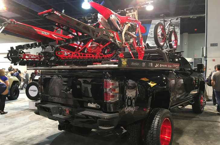 CHEVROLET HIGH COUNTRY - This Chevrolet entered the unofficial SEMA competition to see how much you could pack onto a pick-up truck.