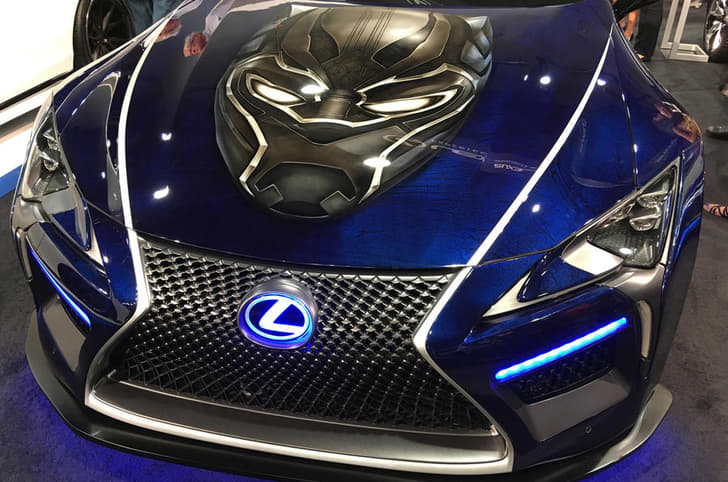 LEXUS BLACK PANTHER-INSPIRED LC - Lexus had a pair of cars which featured a tie-in with the new Marvel film Black Panther. This LC was the less subtle of the two.