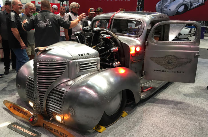 PLYMOUTH AIR-RADICAL PICK-UP - Colorado Auto and Parts owner Gary Corns took this 1939 pick-up truck and stuck an air-radial engine from a 1950s seaplane in it.