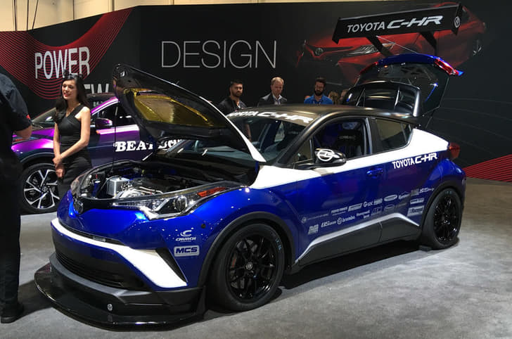 TOYOTA C-HR R-TUNED - Toyota trotted out a performance version of its C-HR SUV with 600hp 2.4-litre Toyota 2AE-FE turbocharged engine.