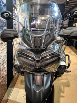 Triumph Tiger 800's new headlamps.