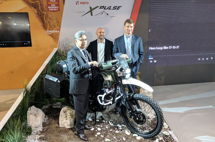 Hero's Xpulse concept at EICMA 2017.