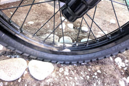 Knbby off-road tyres feature on the Xpulse concept