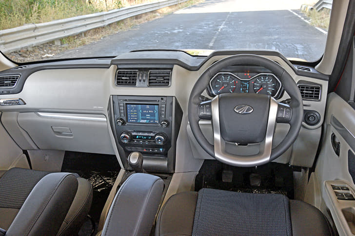 Changes to the interior are minimal. Scorpio offers a commanding view from the driver’s seat.