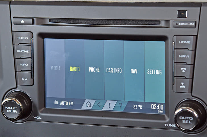 The touchscreen infotainment unit carries forward from the older car. Sadly, there’s no Apple CarPlay nor Android Auto.