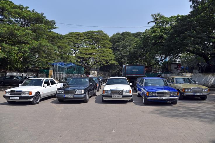 Every generation of the E-class and S-class produced till 1996 were present at the rally. Every generation of the E-class and S-class produced till 1996 were present at the rally.
