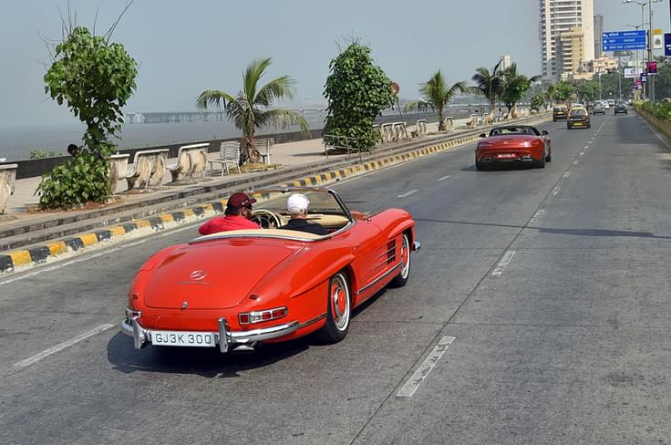 The legendary 300SL follows the AMG GT pilot car. The legendary 300SL follows the AMG GT pilot car.