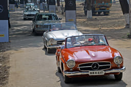 Every generation of the SL till the R129 was were present at the rally. See here are two 190 SLs.