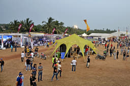 Manufacturer’s stands at India Bike Week.