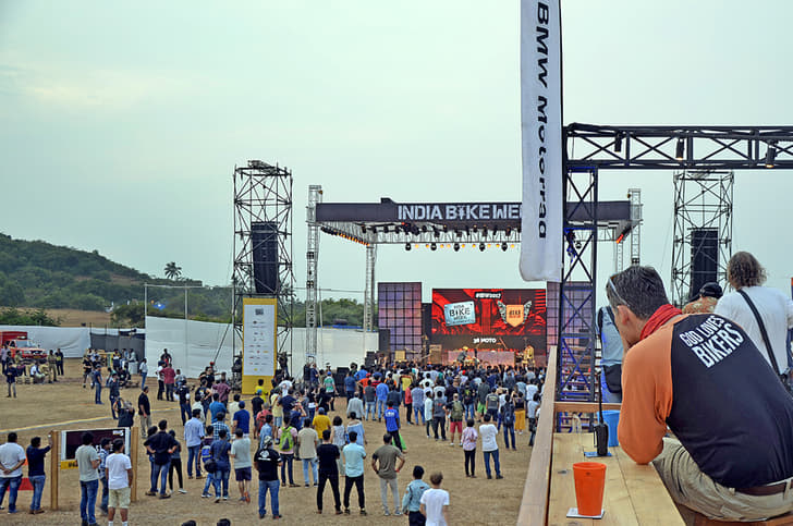 The view from the BMW Motorrad Lounge.