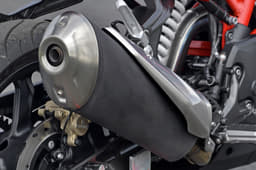 The exhaust note gets exciting at high   
speeds but it's not as loud or brash as the TVS Apache RTR 200 4V's. 
