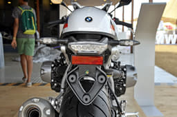 BMW R nineT Racer rear view.