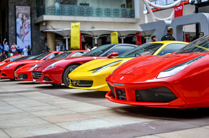 Ferrari 70th anniversary drive in Mumbai image gallery