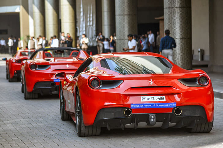 Ferrari 70th anniversary drive in Mumbai image gallery