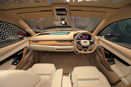 Dash doesn't extend to floor; gives cabin an airy look. 