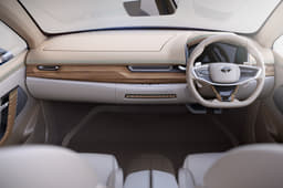 Screens on dash are hidden from view when not in use.