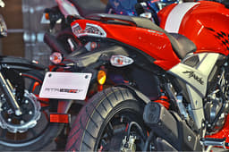 LED tail-lamps also borrowed from RTR 200.