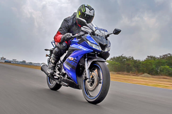 The Indian model gets a standard suspension fork.