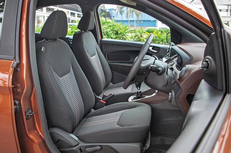 Large front seats more supportive than they look. Large front seats more supportive than they look.