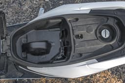 Underseat storage area on the Grazia is decent - nothing to write home about. 