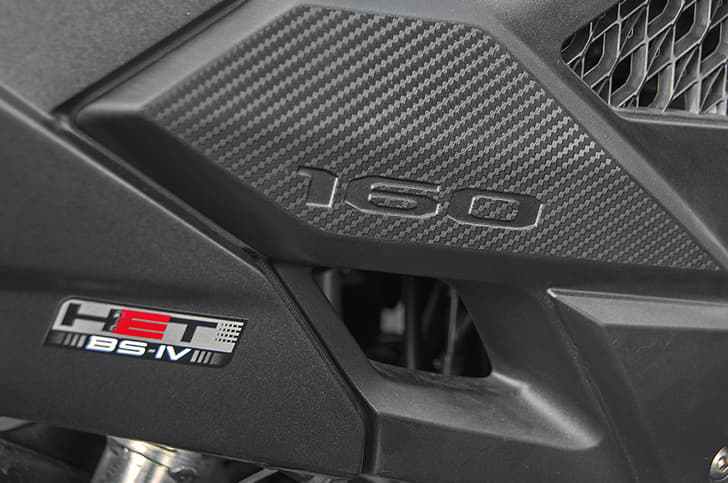 Textured panels have been used extensively on the X Blade.