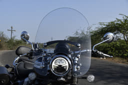 Tall windscreen is part of the 'Highway' inspiration kit; costs extra.