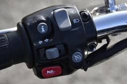 The 'i' scrolls through info on offer. Cruise control is standard. 