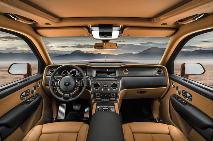 In a first for Rolls-Royce, the infotainment screen is now touch-sensitive. In a first for Rolls-Royce, the infotainment screen is now touch-sensitive.