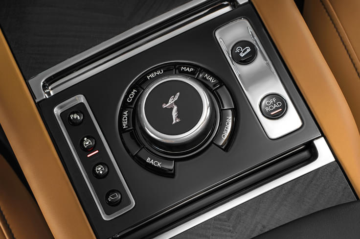 The Off Road button sits next to the Spirit of Ecstasy controller. The Off Road button sits next to the Spirit of Ecstasy controller.