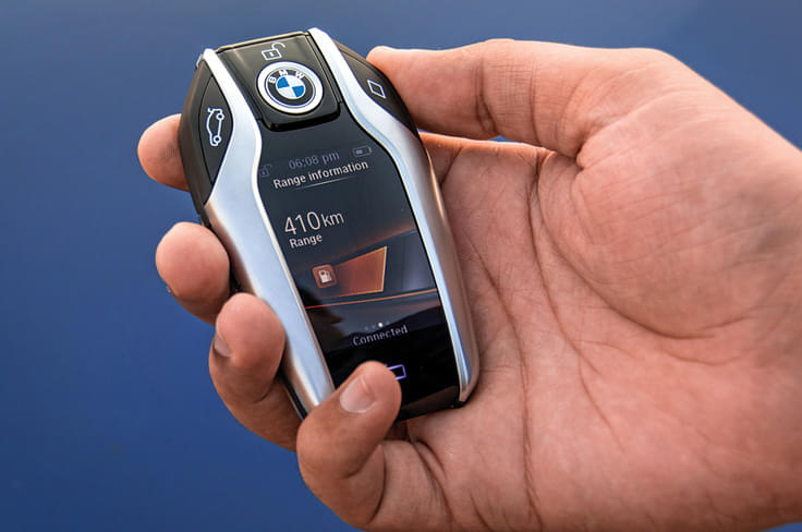 Futuristic display key a cool inclusion but there’s no remote parking. Futuristic display key a cool inclusion but there’s no remote parking.