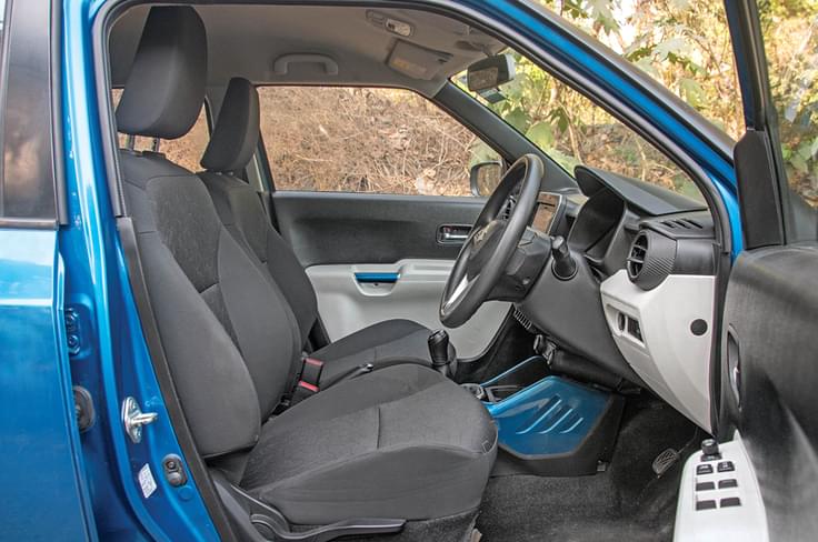 Tall seating position gives a nice view outside the Ignis. Tall seating position gives a nice view outside the Ignis.