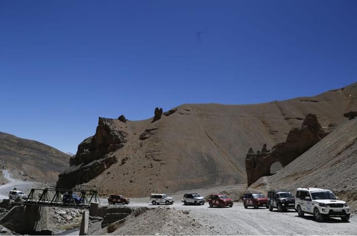 10 Mahindra SUVs were driven from Mumbai to Leh and back. 10 Mahindra SUVs were driven from Mumbai to Leh and back.