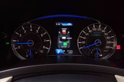 The regenerative braking in action that charges the lithium-ion battery.