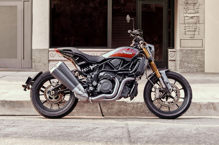 Indian FTR1200S side view.