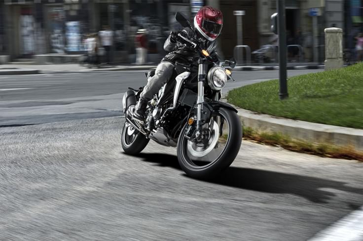 The bike has a kerb weight of just 143kg. The bike has a kerb weight of just 143kg.
