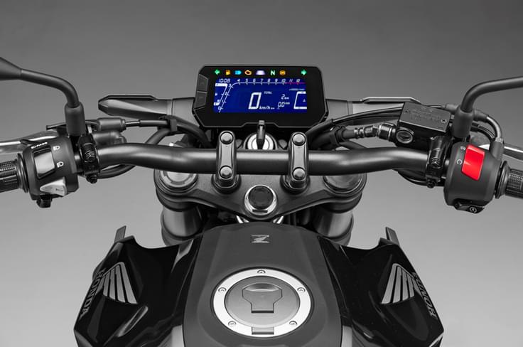 The fully-digital instrument cluster on the CB. The fully-digital instrument cluster on the CB.