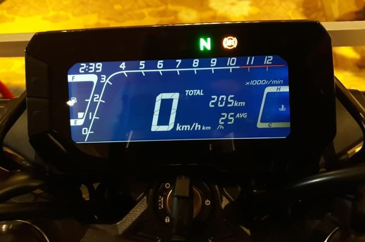 Fully-digital console on the 2019 Honda CB300R Fully-digital console on the 2019 Honda CB300R