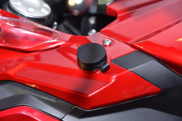 The 12V charging socket on the TRK is part of standard equipment. The 12V charging socket on the TRK is part of standard equipment.