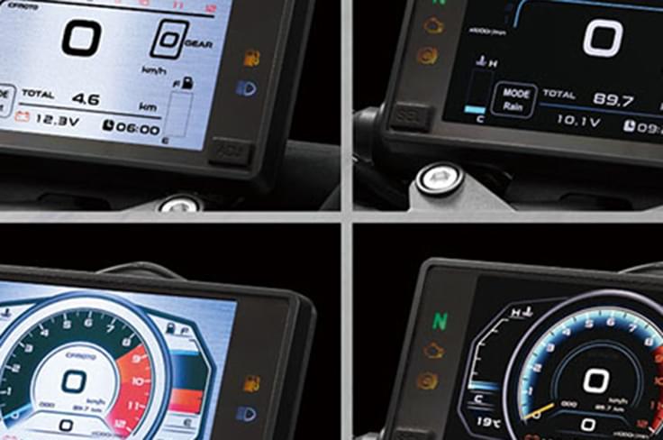 The 250NK gets a TFT console that adjusts to external light conditions. The 250NK gets a TFT console that adjusts to external light conditions.