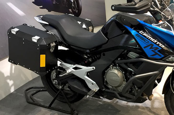 Panniers are an optional accessory on the 650MT.