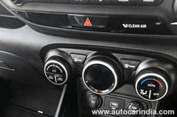 Chunky climate control switches.