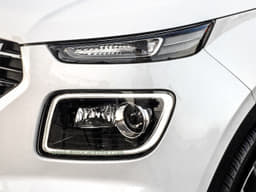 Dual headlight setup looks very new age.