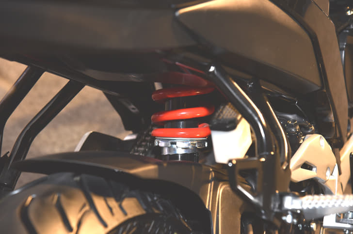 The suspension has been slightly retuned for 2019.