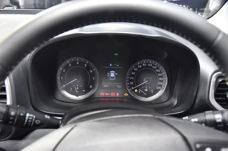 Instruments feature sizeable MID screen. 