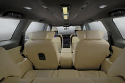 The cabin's roof is finished in black with the roof mounted AC vents getting chrome accents.