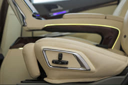 Electronic controls for the second row seats', including a reclining function. 