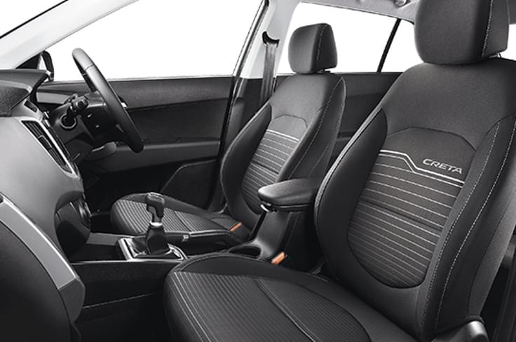 Black fabric seats Black fabric seats