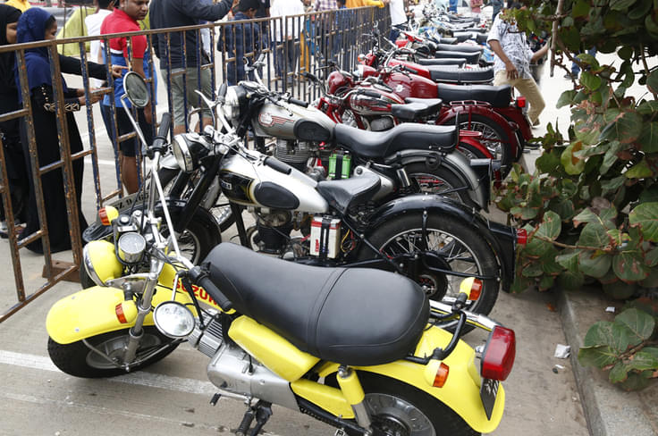 The bikes on display at the beach. The bikes on display at the beach.